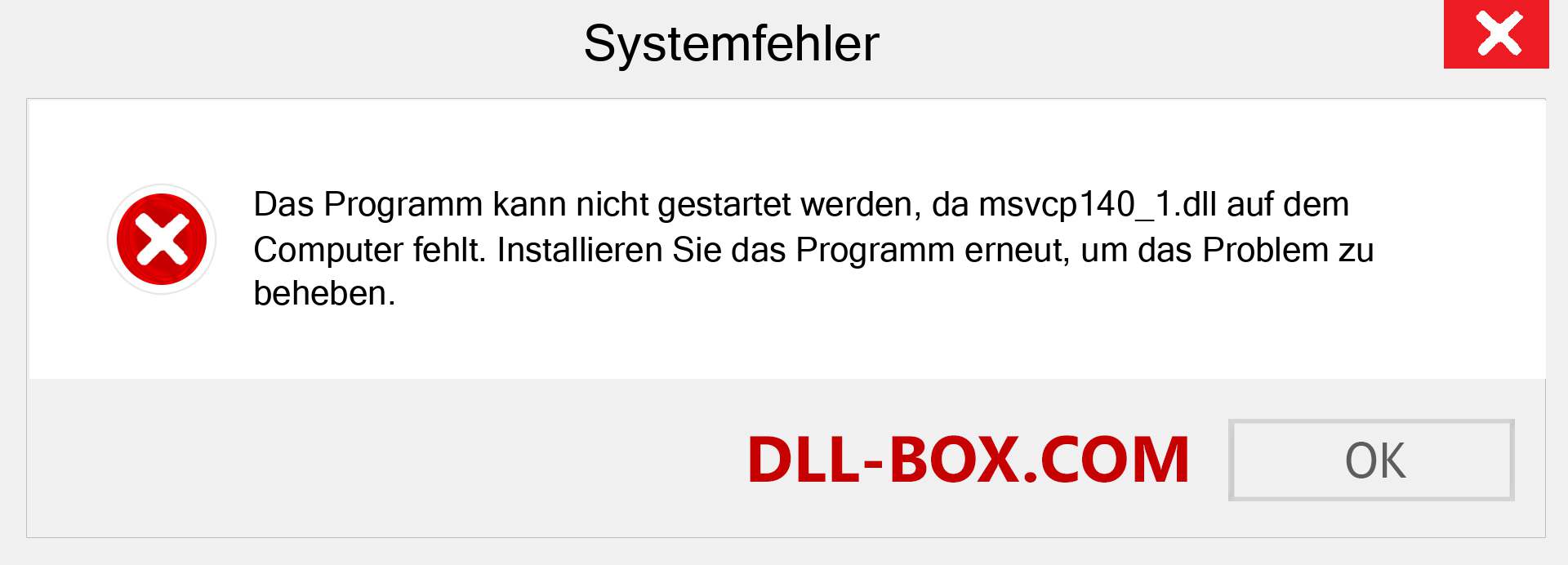 msvcp140_1.dll-Datei fehlt?. Download für Windows 7, 8, 10 - Fix msvcp140_1 dll Missing Error unter Windows, Fotos, Bildern